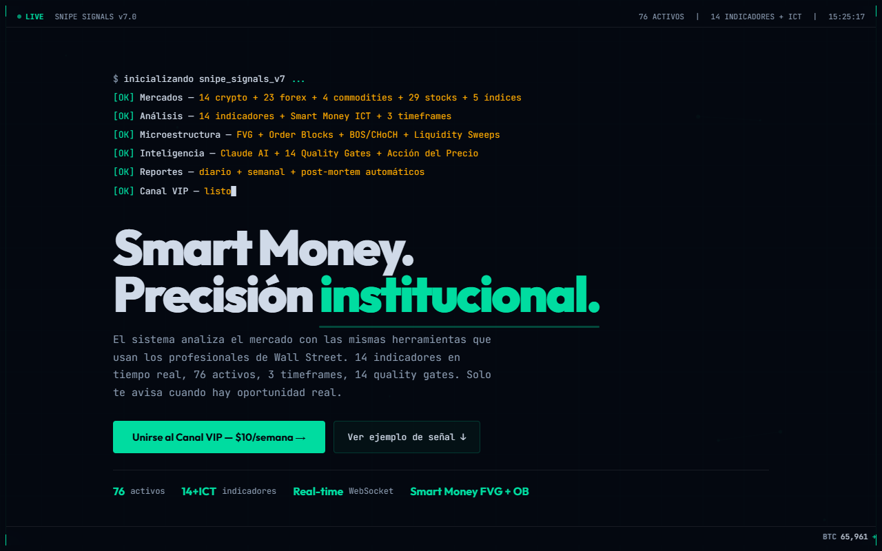 Captura de Snipe Signals